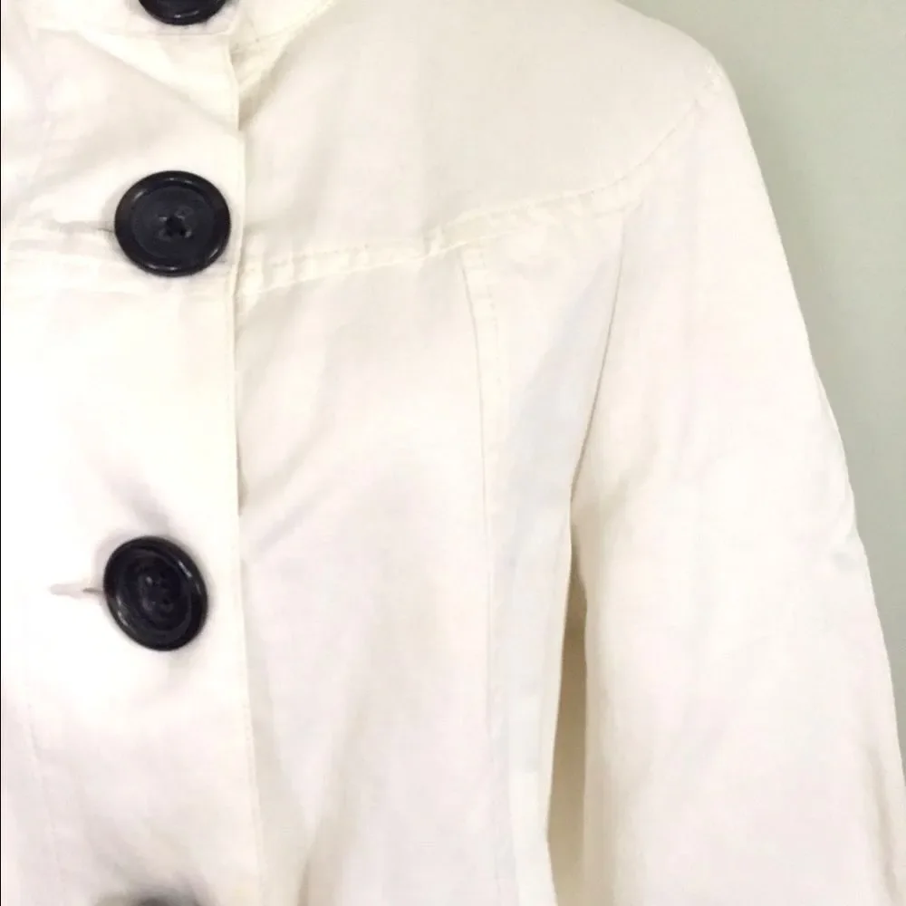 [Banana Republic] Ivory Lined Cape Jacket: Sz XL - Picture 3 of 6